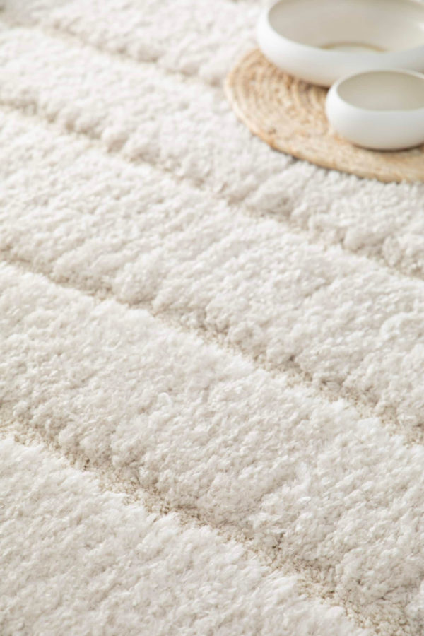 Tapis recyclé Maël Neige 160 x 230 Tapis La Vallée du blanc