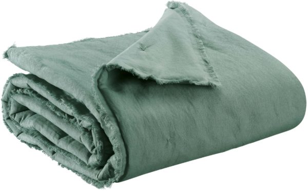 Plaid uni Laly Prusse 135 x 200 Plaids La Vallée du blanc