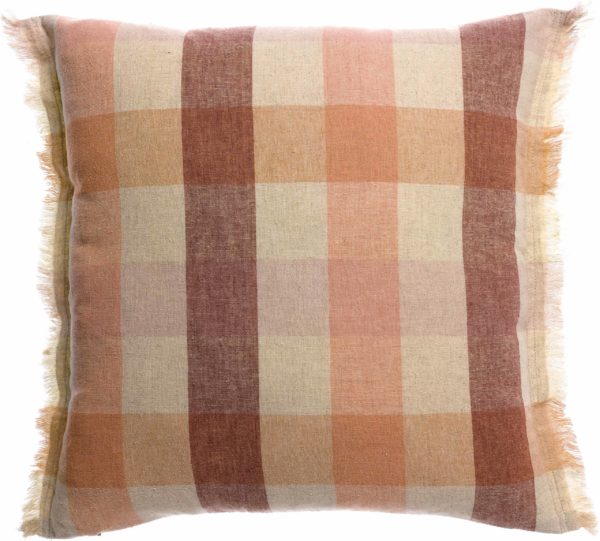 Coussin imprimé Kate Terracotta 45 x 45 Coussins La Vallée du blanc