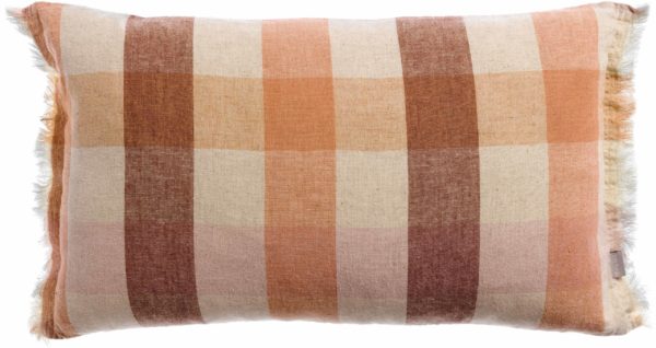 Coussin imprimé Kate Terracotta 30 x 50 Coussins La Vallée du blanc