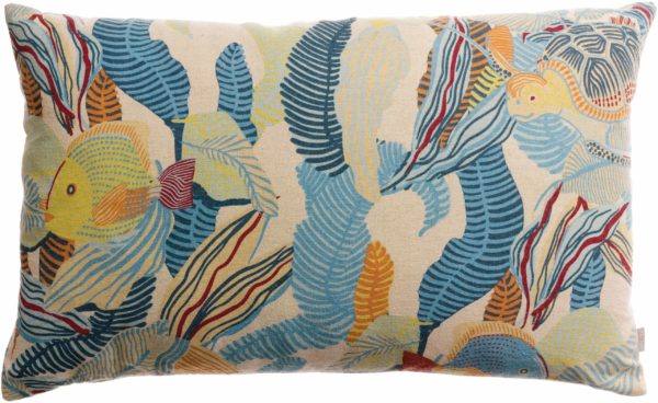 Coussin imprimé Dori Lagon 40 x 65 Coussins La Vallée du blanc