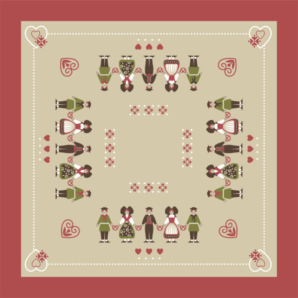 Nappe Hisla Multico 85 x 85 Nappes La Vallée du blanc