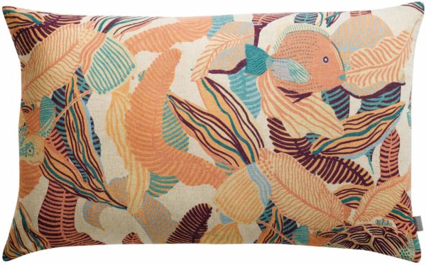 Coussin imprimé Dori Papaye 40 x 65 Coussins La Vallée du blanc