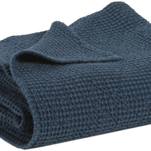Plaid recyclé Maia Navy 140 x 200 Plaids La Vallée du blanc