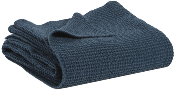 Plaid recyclé Maia Navy 140 x 200 Plaids La Vallée du blanc