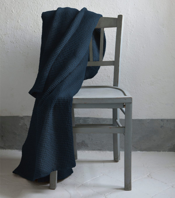 Jeté recyclé Maia Navy 180 x 260 Jetés de lit La Vallée du blanc