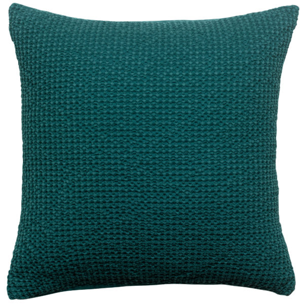 Coussin recyclé Maia Pétrole 45 x 45 Coussins La Vallée du blanc
