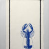 Torchon Homard bleu Mécano Ecru 70 x 50