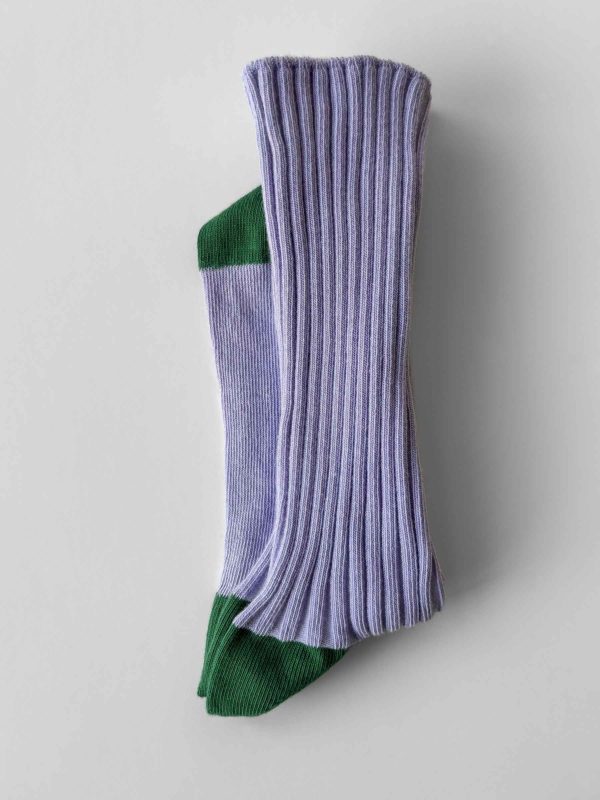 Chaussettes Yvette Lilas 36/38 Chaussettes La Vallée du blanc