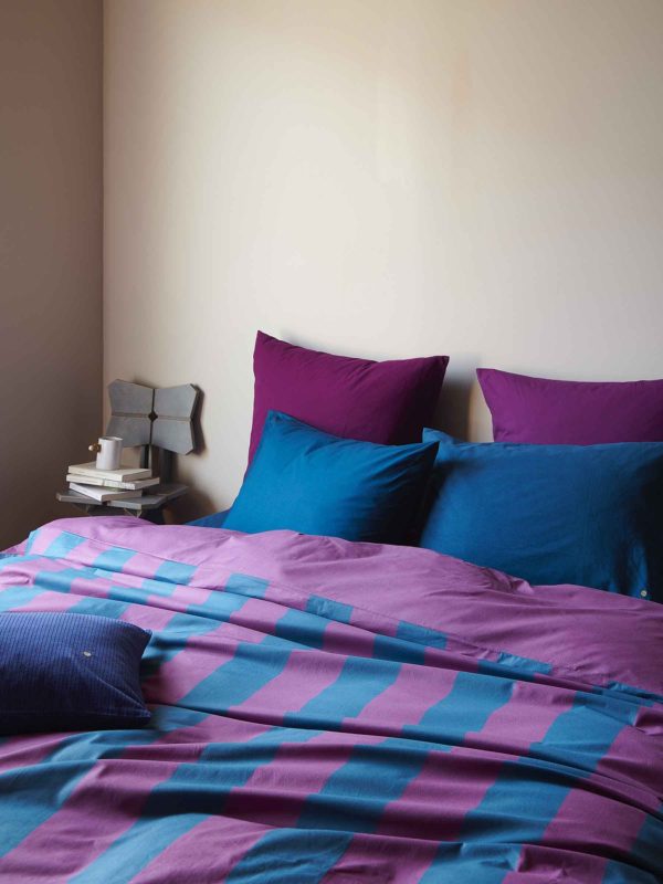Housse de couette Malo Purple rain/Orage 240 x 260 Housses de couette La Vallée du blanc