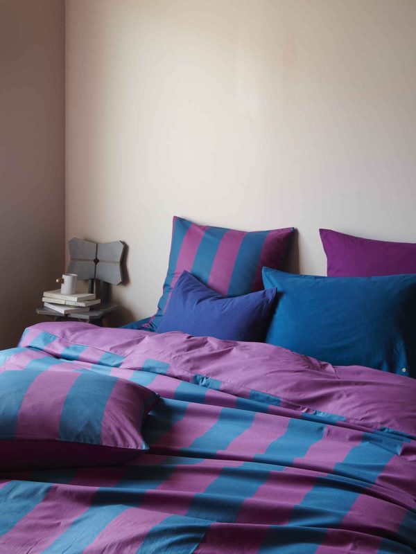 Housse de couette Malo Purple rain/Orage 240 x 260 Housses de couette La Vallée du blanc