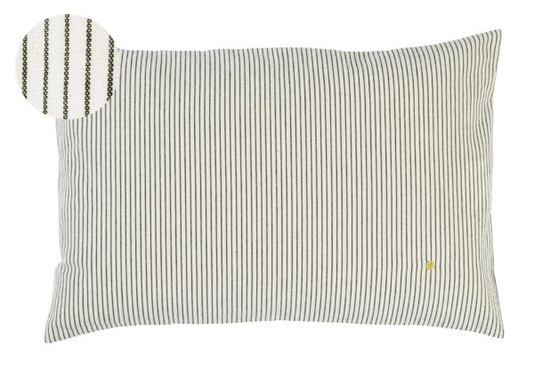 Housse de coussin Léonie Caviar 60 x 40 Housses de coussin La Vallée du blanc