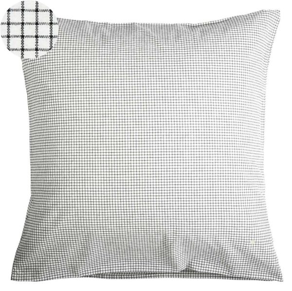 Taie d’oreiller Gustave Caviar 65 x 65 Taies d'oreiller La Vallée du blanc