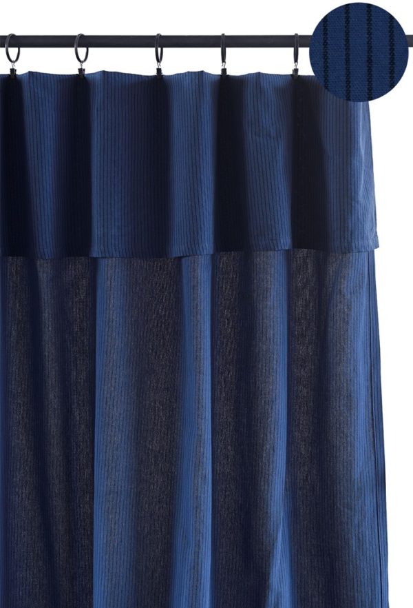 Rideau Léonie Indigo 280 x 140 Rideaux La Vallée du blanc