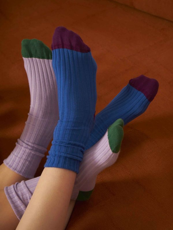 Chaussettes Yvette Lilas 39/41 Chaussettes La Vallée du blanc