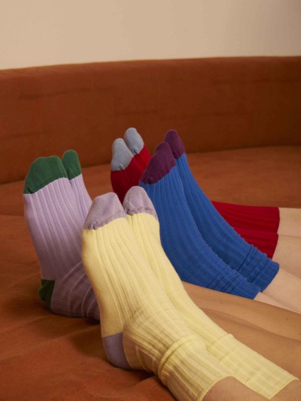 Chaussettes Yvette Lilas 39/41 Chaussettes La Vallée du blanc