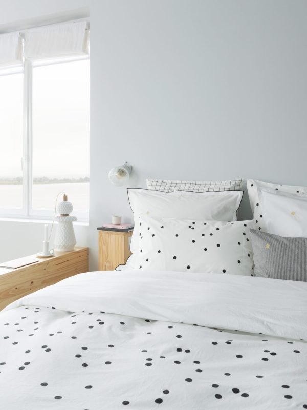 Housse de couette Odette Milk 240 x 260 Housses de couette La Vallée du blanc