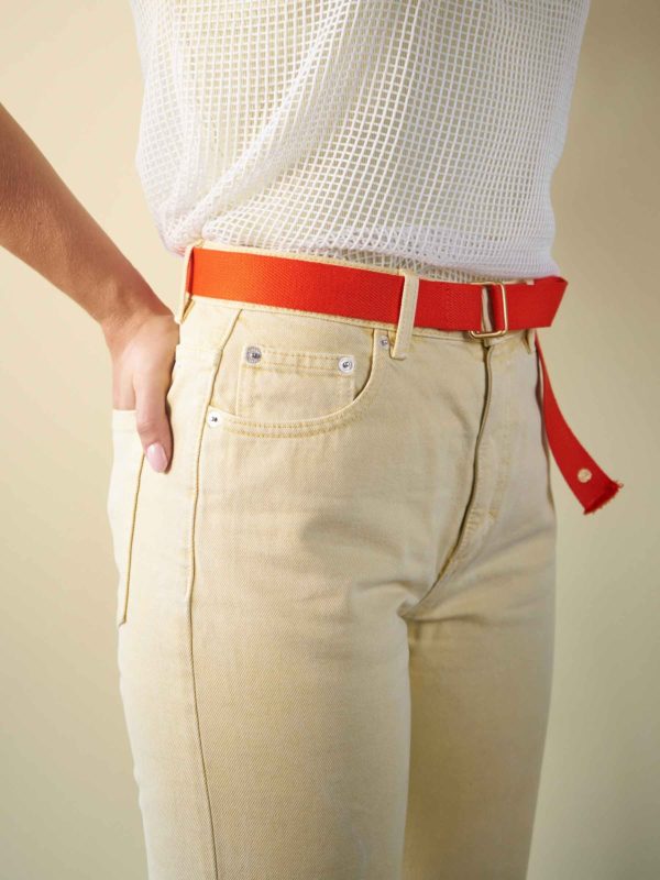 Ceinture Ursule Tangerine 3 x 110 Ceintures La Vallée du blanc