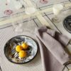 Lot de 2 serviettes de table Léonie Poivre rose 40 x 40