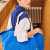 Sac week-end Iona Bleu Mécano 28 x 42 x 20 – Image 4