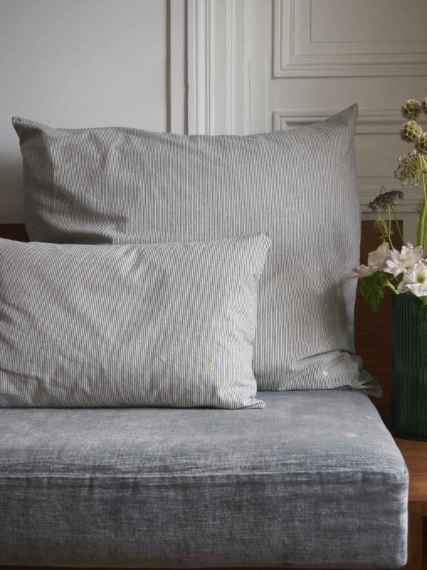 Housse de coussin Finette Caviar 60 x 40 Housses de coussin La Vallée du blanc