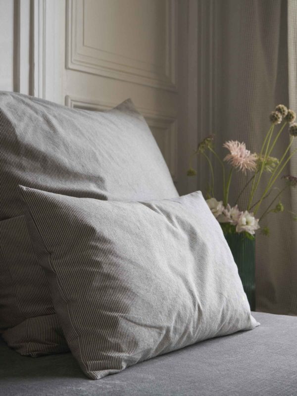 Housse de coussin Finette Caviar 60 x 40 Housses de coussin La Vallée du blanc