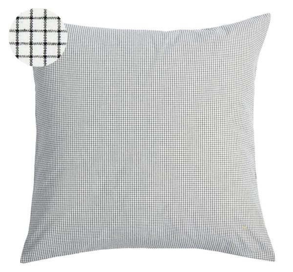 Housse de coussin Gustave Caviar 80 x 80 Housses de coussin La Vallée du blanc