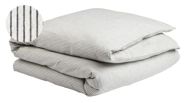 Housse de couette Léonie Caviar 240 x 260 Housses de couette La Vallée du blanc