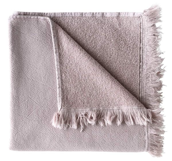 Serviette de bain Luna Poivre rose 100 x 50 Draps de bain La Vallée du blanc