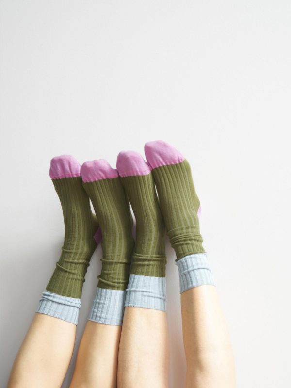 Chaussettes Yvette Olive 42/45 Chaussettes La Vallée du blanc