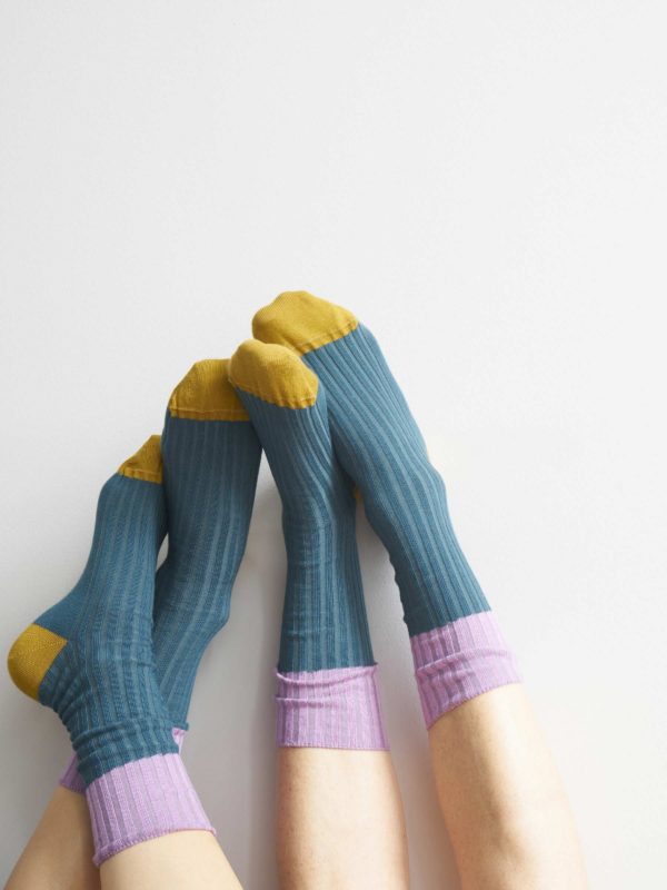 Chaussettes Yvette Orage 36/38 Chaussettes La Vallée du blanc