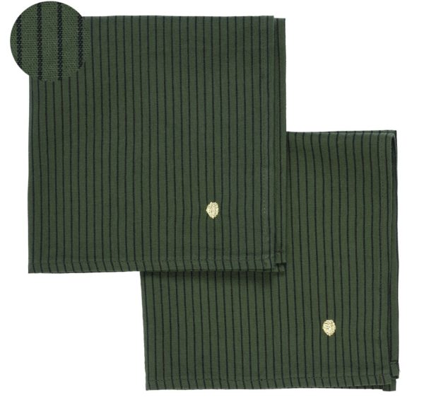 Lot de 2 serviettes de table Léonie Mousse 40 x 40 Serviettes de table La Vallée du blanc