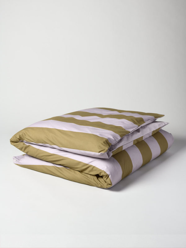 Housse de couette Malo Poivre rose/Nuts 240 x 260 Housses de couette La Vallée du blanc