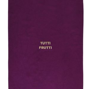 Torchon Tutti Frutti Purple rain Or Blanc 80 x 50 Torchons La Vallée du blanc