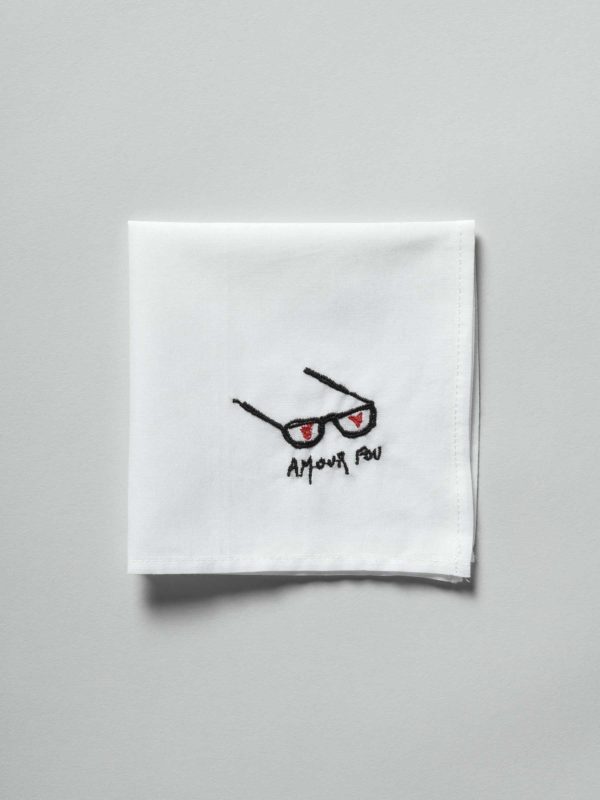 Mouchoir Hankie Amour Blanc 25 x 25 Mouchoir mixte La Vallée du blanc