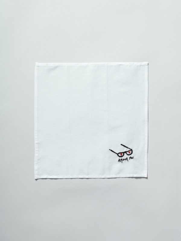 Mouchoir Hankie Amour Blanc 25 x 25 Mouchoir mixte La Vallée du blanc