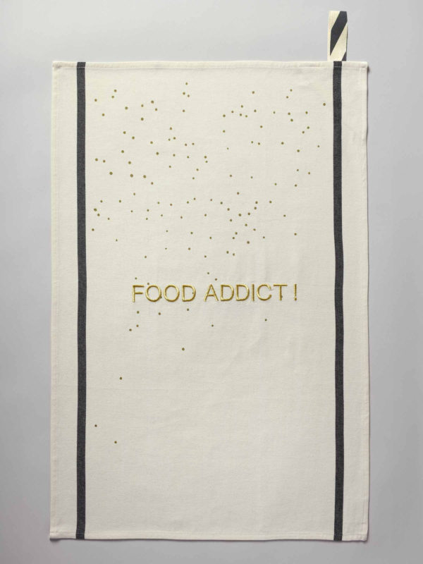 Torchon Food Addict or Ecru 70 x 50 Torchons La Vallée du blanc
