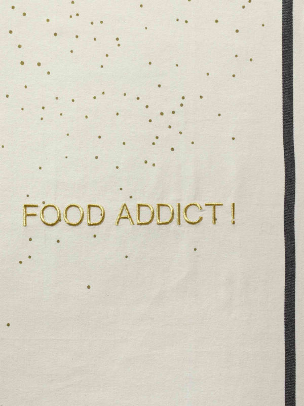 Torchon Food Addict or Ecru 70 x 50 Torchons La Vallée du blanc
