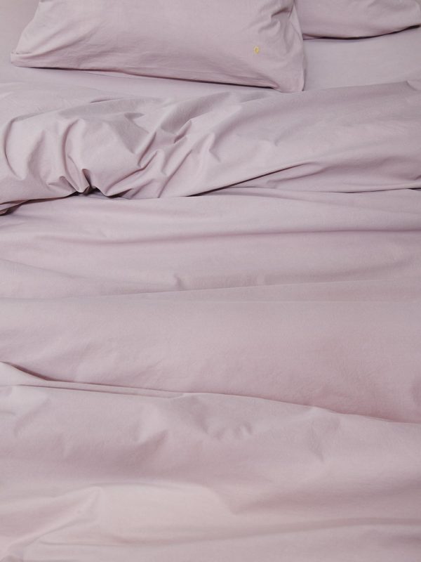 Drap housse Céleste Poivre rose 200 x 180 Draps housses La Vallée du blanc