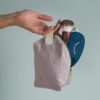 Trousse cube Iona Poivre rose 15,5 x 10 x 10