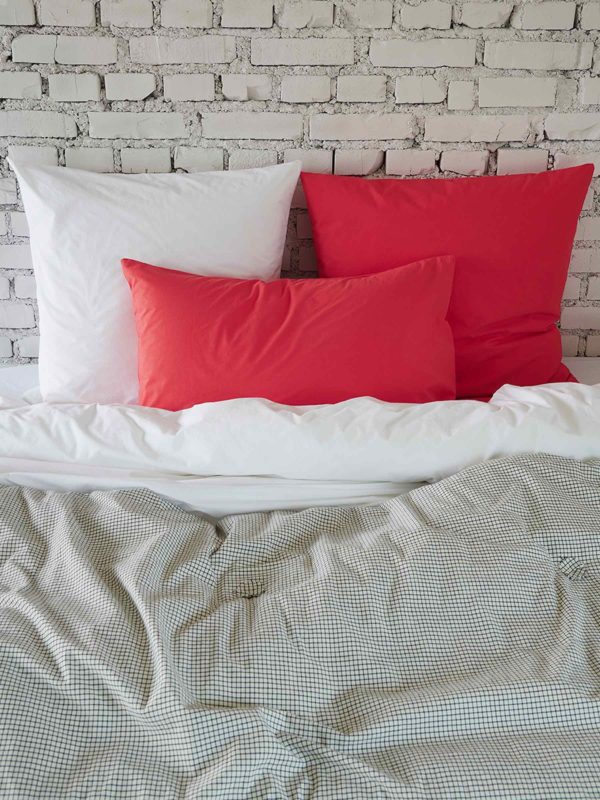 Taie d’oreiller Céleste Corail 65 x 65 Taies d'oreiller La Vallée du blanc