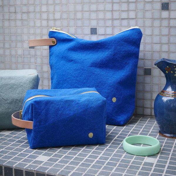 Trousse de toilette Iona Bleu Mécano 22 x 18 x 7,5 Trousses de toilette La Vallée du blanc