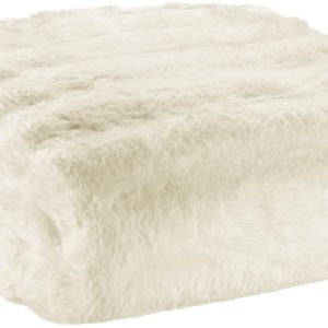 Maxi plaid Astrid Neige 180 x 220 Plaids La Vallée du blanc