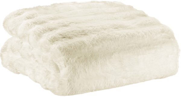 Maxi plaid Astrid Neige 180 x 220 Plaids La Vallée du blanc