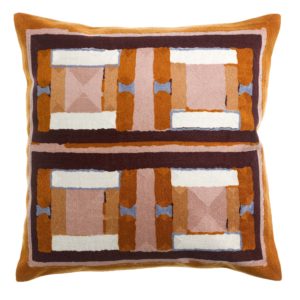 Coussin brodé Taho Cuivre 45 x 45 Coussins La Vallée du blanc