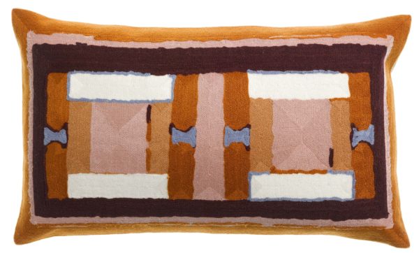 Coussin brodé Taho Cuivre 30 x 50 Coussins La Vallée du blanc