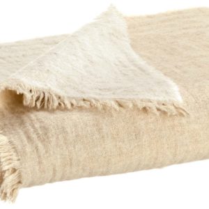 Plaid recyclé Bruna Ivoire 130×180 cocooning La Vallée du blanc Plaid recyclé Bruna Ivoire 130×180 cocooning Plaids La Vallée du blanc