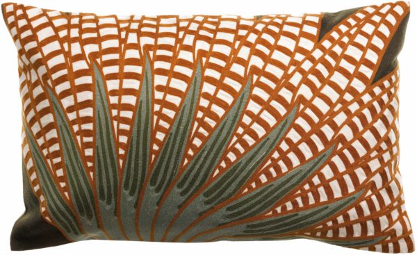 Coussin brodé Ewan Fougère 40 x 65 Coussins La Vallée du blanc