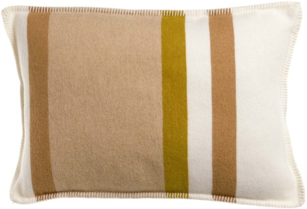 Coussin jacquard recyclé Gioia Ivoire 40 x 65 Coussins La Vallée du blanc