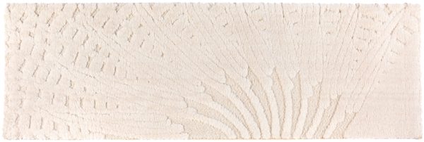 Tapis recyclé Ewan Ivoire 67 x 200 x 2 Tapis La Vallée du blanc